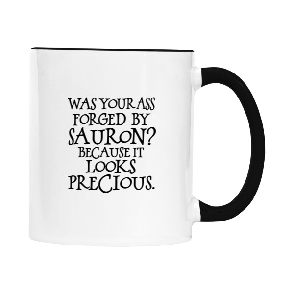 Hrnek malý barevný s potiskem Was Your Ass Forged by Sauron?